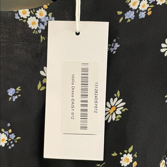 Reformation Idalia Floral Black Dress Open Back - Picture 4 of 9